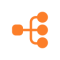 network icon orange network icon orange